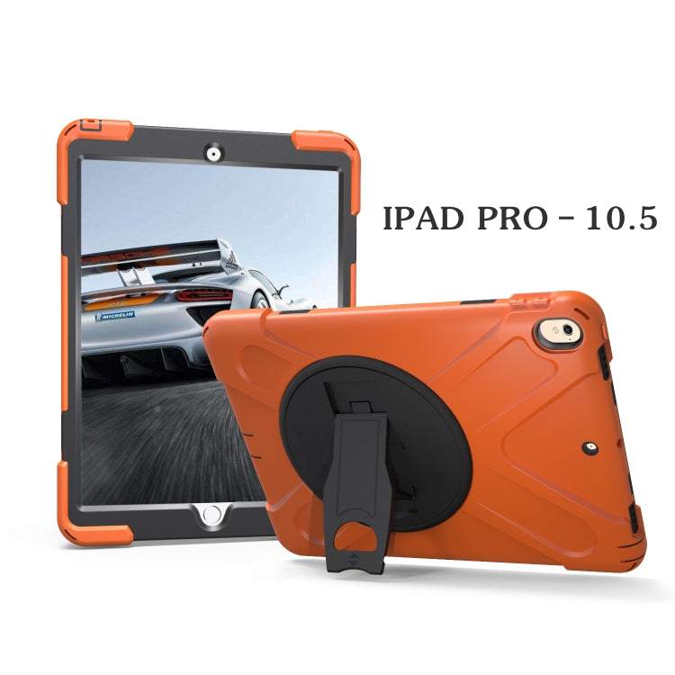 Shockproof Colorful Silicone + PC Protective Case with Holder For iPad Pro 10.5(Orange) - iPad Pro 10.5 inch Cases by buy2fix | Online Shopping UK | buy2fix
