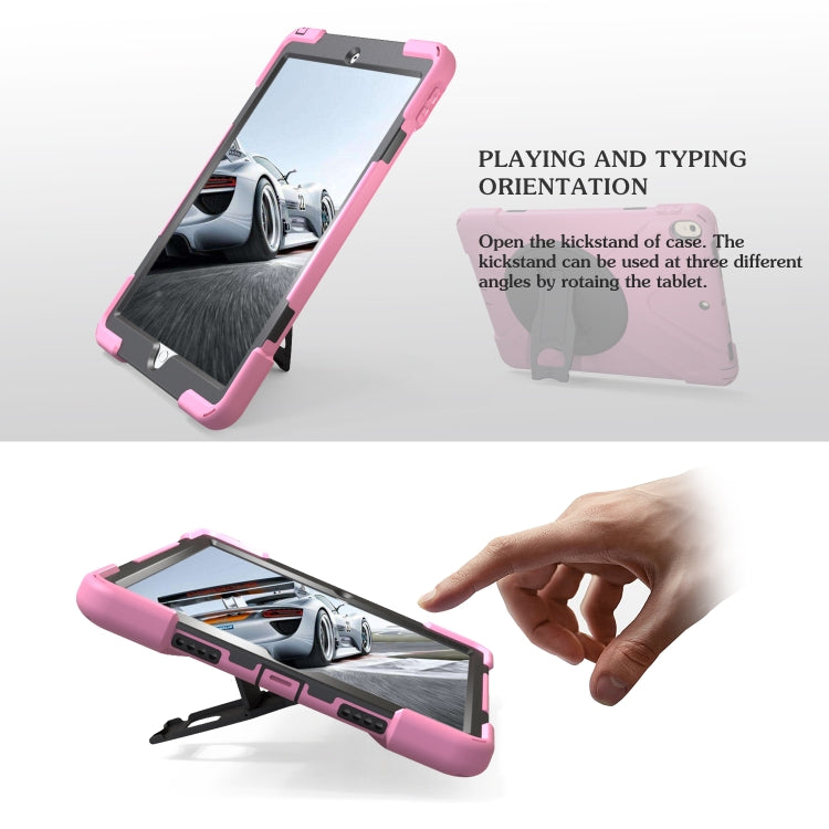 Shockproof Colorful Silicone + PC Protective Case with Holder For iPad Pro 10.5(Pink) - iPad Pro 10.5 inch Cases by buy2fix | Online Shopping UK | buy2fix