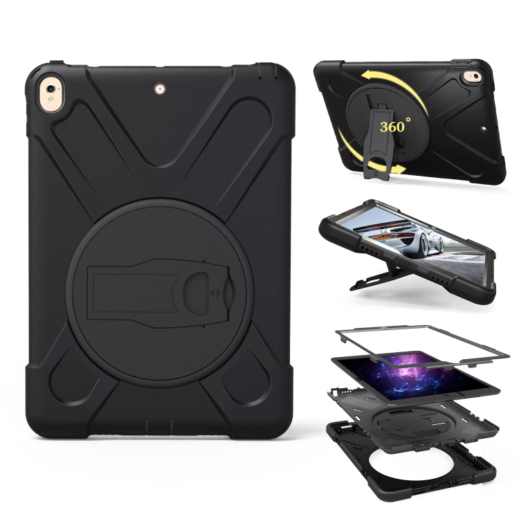 Shockproof Colorful Silicone + PC Protective Case with Holder For iPad Pro 10.5(Black) - iPad Pro 10.5 inch Cases by buy2fix | Online Shopping UK | buy2fix