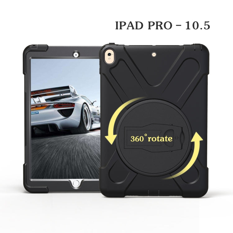 Shockproof Colorful Silicone + PC Protective Case with Holder For iPad Pro 10.5(Black) - iPad Pro 10.5 inch Cases by buy2fix | Online Shopping UK | buy2fix