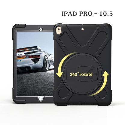 Shockproof Colorful Silicone + PC Protective Case with Holder For iPad Pro 10.5(Black) - iPad Pro 10.5 inch Cases by buy2fix | Online Shopping UK | buy2fix