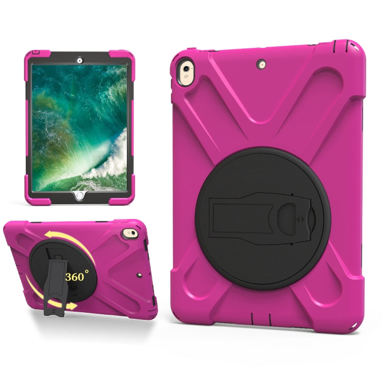 Shockproof Colorful Silicone + PC Protective Case with Holder For iPad Pro 10.5(Rose Red) - iPad Pro 10.5 inch Cases by buy2fix | Online Shopping UK | buy2fix