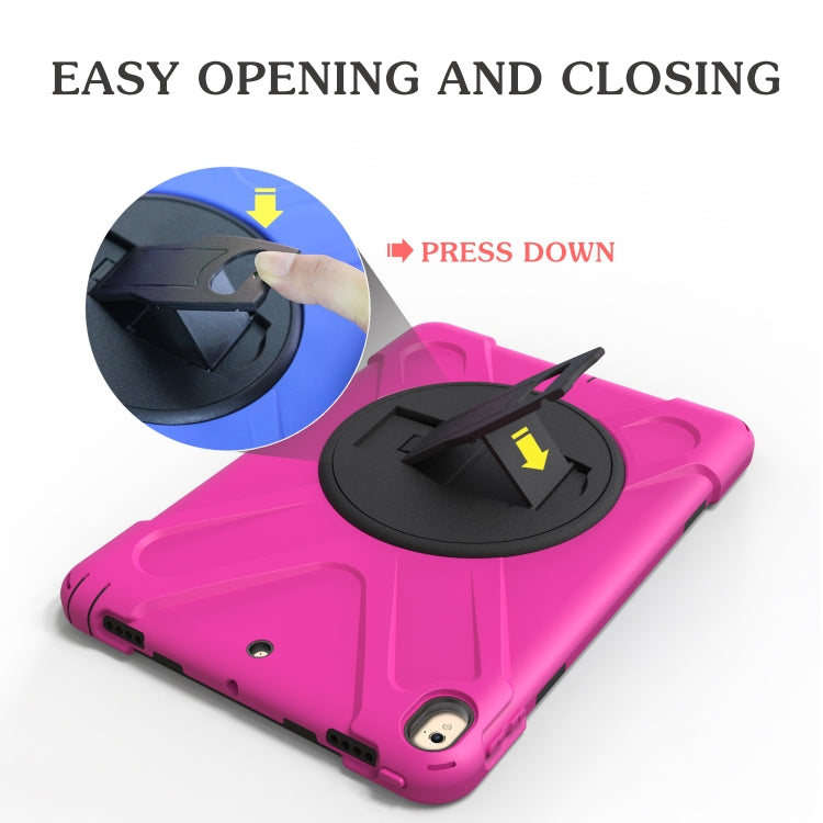 Shockproof Colorful Silicone + PC Protective Case with Holder For iPad Pro 10.5(Rose Red) - iPad Pro 10.5 inch Cases by buy2fix | Online Shopping UK | buy2fix