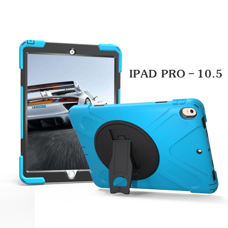 Shockproof Colorful Silicone + PC Protective Case with Holder For iPad Pro 10.5(Baby Blue) - iPad Pro 10.5 inch Cases by buy2fix | Online Shopping UK | buy2fix