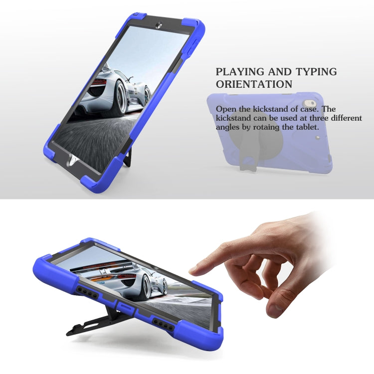 Shockproof Colorful Silicone + PC Protective Case with Holder For iPad Pro 10.5(Dark Blue) - iPad Pro 10.5 inch Cases by buy2fix | Online Shopping UK | buy2fix