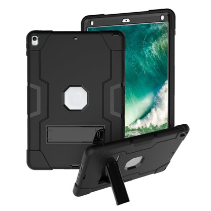 Contrast Color Robot Shockproof Silicone + PC Protective Case with Holder For iPad Pro 10.5 inch (2017) / Air 10.5 (2019)(Black) - iPad Pro 10.5 inch Cases by buy2fix | Online Shopping UK | buy2fix