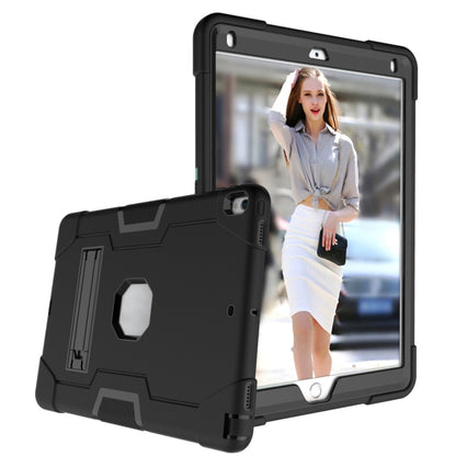 Contrast Color Robot Shockproof Silicone + PC Protective Case with Holder For iPad Pro 10.5 inch (2017) / Air 10.5 (2019)(Black) - iPad Pro 10.5 inch Cases by buy2fix | Online Shopping UK | buy2fix