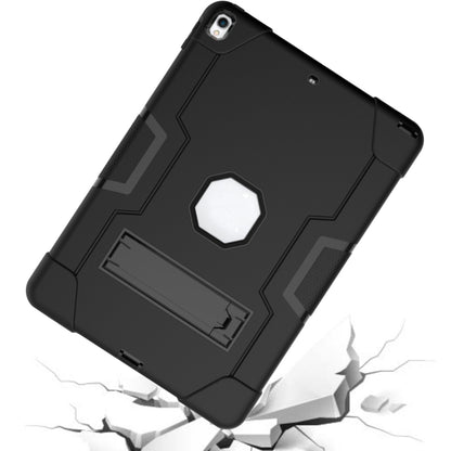 Contrast Color Robot Shockproof Silicone + PC Protective Case with Holder For iPad Pro 10.5 inch (2017) / Air 10.5 (2019)(Black) - iPad Pro 10.5 inch Cases by buy2fix | Online Shopping UK | buy2fix