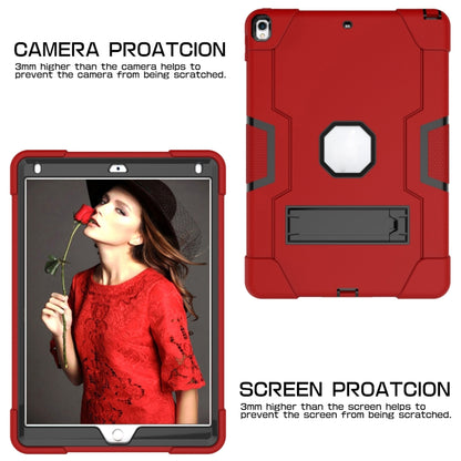 Contrast Color Robot Shockproof Silicone + PC Protective Case with Holder For iPad Pro 10.5 inch (2017) / Air 10.5 (2019)(Red + Black) - iPad Pro 10.5 inch Cases by buy2fix | Online Shopping UK | buy2fix
