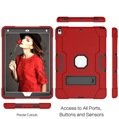Contrast Color Robot Shockproof Silicone + PC Protective Case with Holder For iPad Pro 10.5 inch (2017) / Air 10.5 (2019)(Red + Black) - iPad Pro 10.5 inch Cases by buy2fix | Online Shopping UK | buy2fix