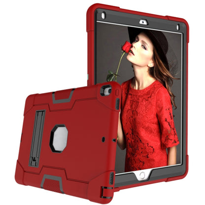 Contrast Color Robot Shockproof Silicone + PC Protective Case with Holder For iPad Pro 10.5 inch (2017) / Air 10.5 (2019)(Red + Black) - iPad Pro 10.5 inch Cases by buy2fix | Online Shopping UK | buy2fix