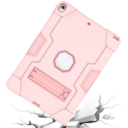 Contrast Color Robot Shockproof Silicone + PC Protective Case with Holder For iPad Pro 10.5 inch (2017) / Air 10.5 (2019)(Rose Gold) - iPad Pro 10.5 inch Cases by buy2fix | Online Shopping UK | buy2fix