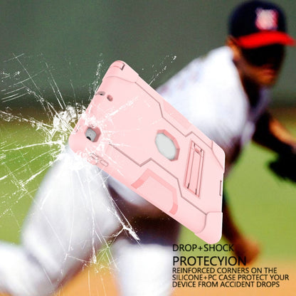 Contrast Color Robot Shockproof Silicone + PC Protective Case with Holder For iPad 9.7 (2017) / (2018)(Rose Gold) - iPad 9.7 (2018) & (2017) Cases by buy2fix | Online Shopping UK | buy2fix