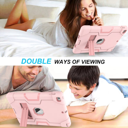 Contrast Color Robot Shockproof Silicone + PC Protective Case with Holder For iPad 9.7 (2017) / (2018)(Rose Gold) - iPad 9.7 (2018) & (2017) Cases by buy2fix | Online Shopping UK | buy2fix