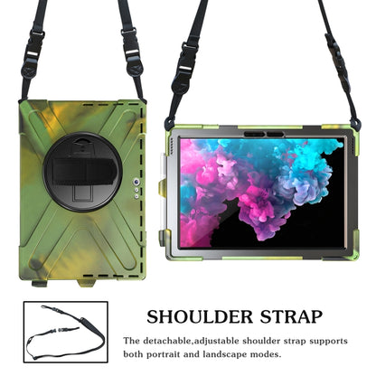 For Microsoft Surface Pro 4 / 5 Shockproof Colorful Silicone + PC Protective Case with Holder & Hand Strap & Pen Slot(Camouflage) - Microsoft by buy2fix | Online Shopping UK | buy2fix