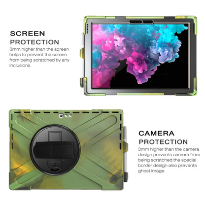 For Microsoft Surface Pro 4 / 5 Shockproof Colorful Silicone + PC Protective Case with Holder & Hand Strap & Pen Slot(Camouflage) - Microsoft by buy2fix | Online Shopping UK | buy2fix