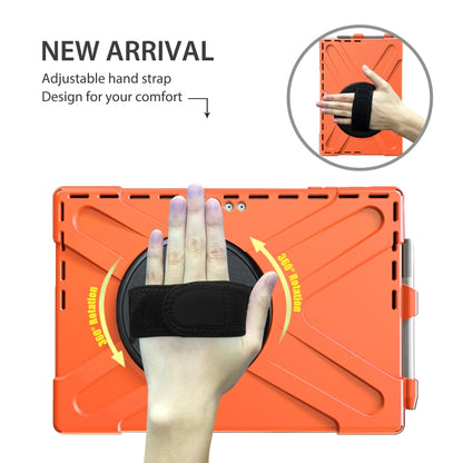 For Microsoft Surface Pro 4 / 5 / 6 / 7 / 7+ Shockproof Colorful Silicone + PC Protective Case with Holder & Hand Strap & Pen Slot(Orange) - Microsoft by buy2fix | Online Shopping UK | buy2fix