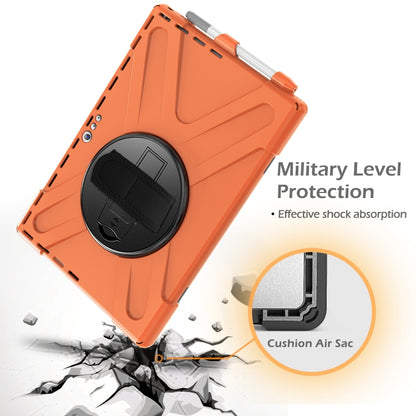 For Microsoft Surface Pro 4 / 5 / 6 / 7 / 7+ Shockproof Colorful Silicone + PC Protective Case with Holder & Hand Strap & Pen Slot(Orange) - Microsoft by buy2fix | Online Shopping UK | buy2fix