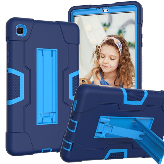 For Samsung Galaxy Tab A7 10.4 (2020) Contrast Color Robot Shockproof Silicone + PC Protective Case with Holder(Navy Blue + Blue) - Other Galaxy Tab PC by buy2fix | Online Shopping UK | buy2fix