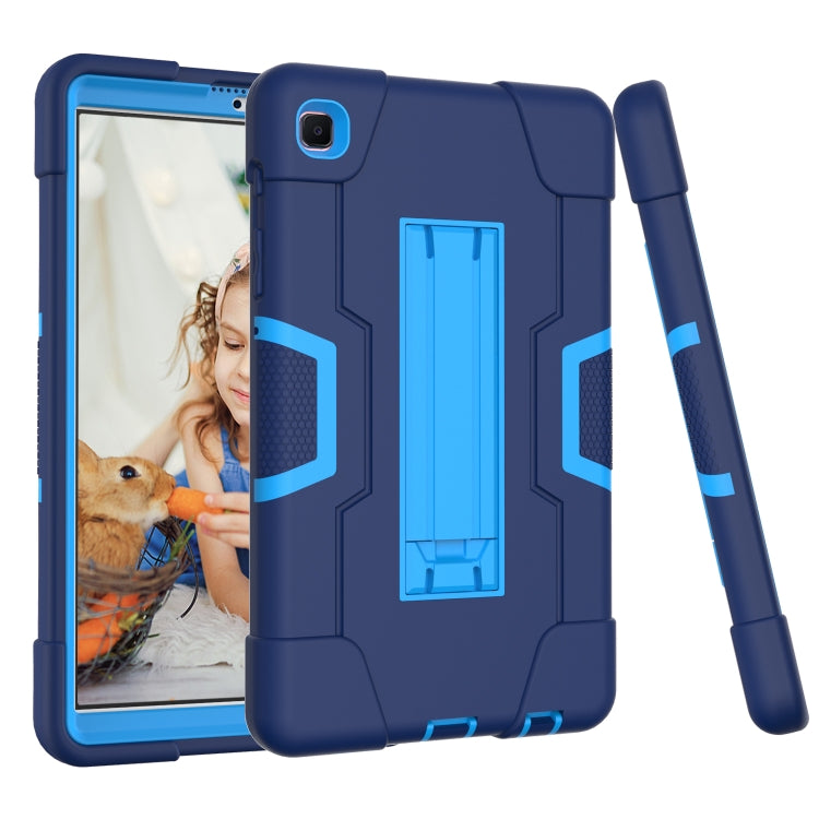 For Samsung Galaxy Tab A7 10.4 (2020) Contrast Color Robot Shockproof Silicone + PC Protective Case with Holder(Navy Blue + Blue) - Other Galaxy Tab PC by buy2fix | Online Shopping UK | buy2fix