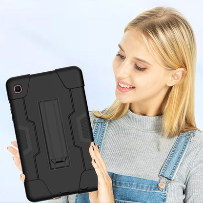 For Samsung Galaxy Tab A7 10.4 (2020) Contrast Color Robot Shockproof Silicone + PC Protective Case with Holder(Black) - Other Galaxy Tab PC by buy2fix | Online Shopping UK | buy2fix