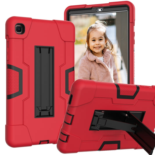 For Samsung Galaxy Tab A7 10.4 (2020) Contrast Color Robot Shockproof Silicone + PC Protective Case with Holder(Red + Black) - Other Galaxy Tab PC by buy2fix | Online Shopping UK | buy2fix