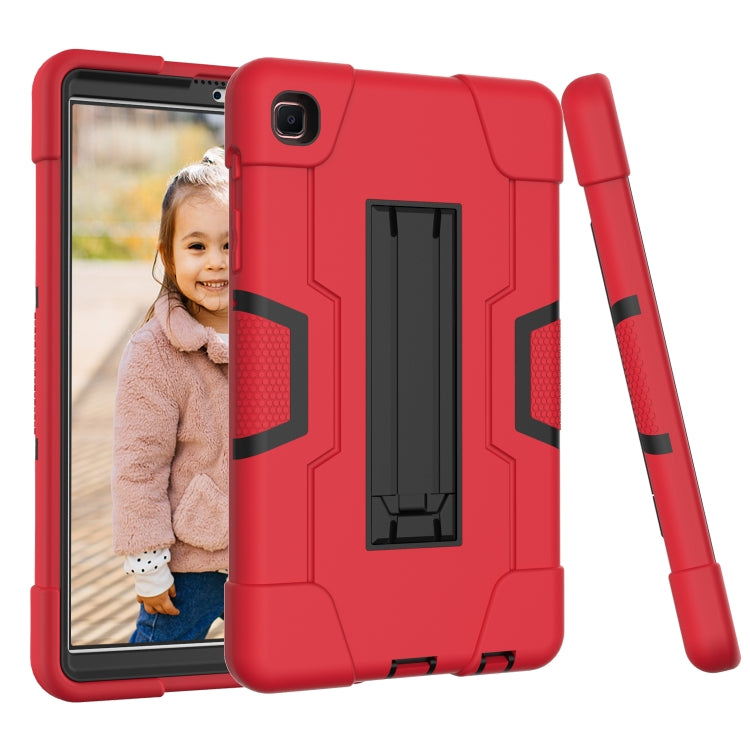 For Samsung Galaxy Tab A7 10.4 (2020) Contrast Color Robot Shockproof Silicone + PC Protective Case with Holder(Red + Black) - Other Galaxy Tab PC by buy2fix | Online Shopping UK | buy2fix
