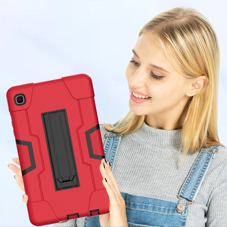 For Samsung Galaxy Tab A7 10.4 (2020) Contrast Color Robot Shockproof Silicone + PC Protective Case with Holder(Red + Black) - Other Galaxy Tab PC by buy2fix | Online Shopping UK | buy2fix