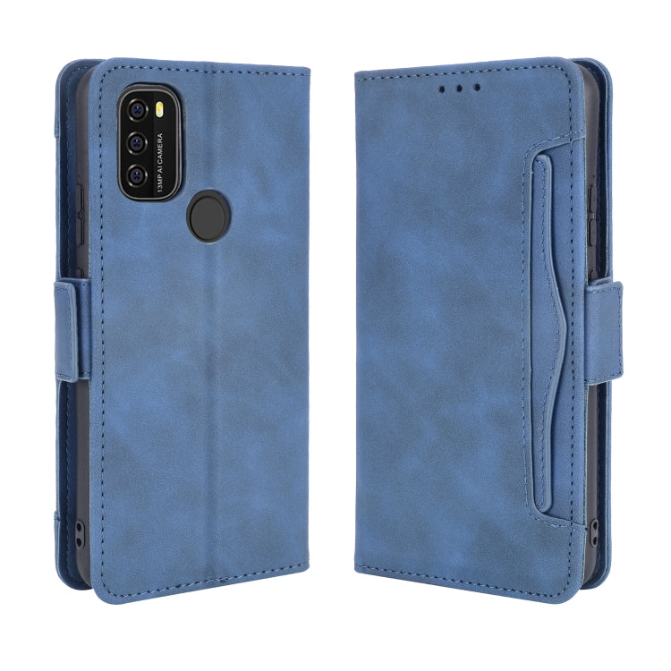 For Blackview A70 (2021) Skin Feel Calf Pattern Horizontal Flip Leather Case with Holder & Card Slots & Photo Frame(Blue) - More Brand by buy2fix | Online Shopping UK | buy2fix