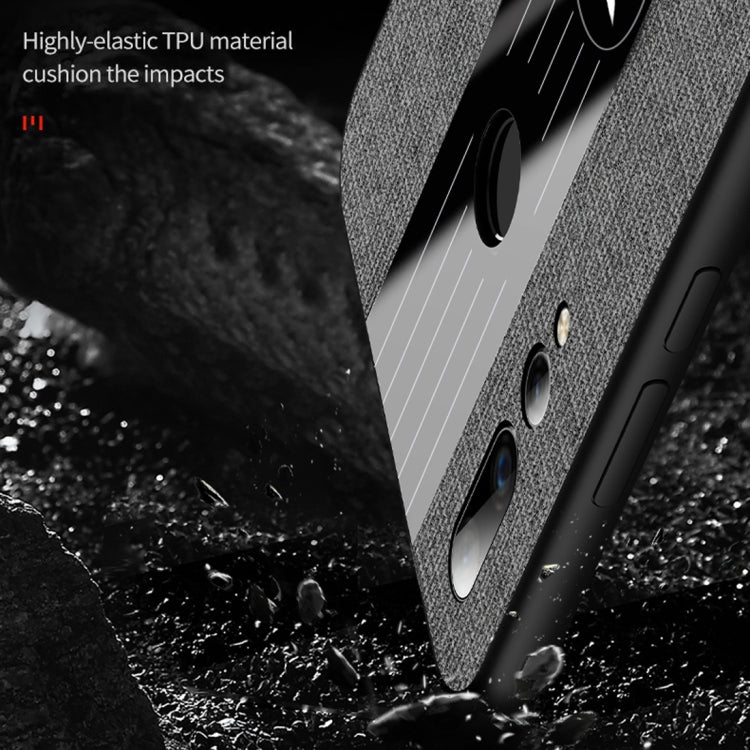 For Huawei nova 4 XINLI Stitching Cloth Textue Shockproof TPU Protective Case with Ring Holder(Black) - Huawei Cases by XINLI | Online Shopping UK | buy2fix