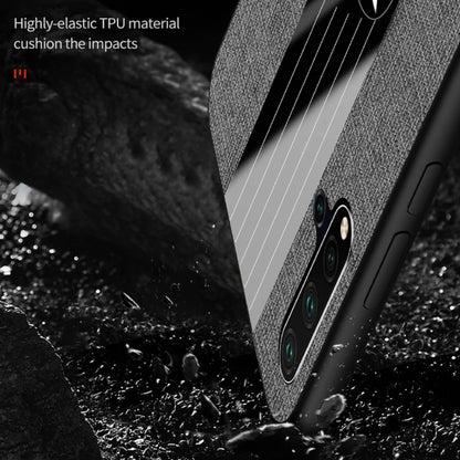 For Huawei nova 5i XINLI Stitching Cloth Textue Shockproof TPU Protective Case with Ring Holder(Red) - Huawei Cases by XINLI | Online Shopping UK | buy2fix