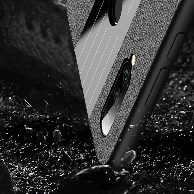 For Huawei P20 lite XINLI Stitching Cloth Textue Shockproof TPU Protective Case with Ring Holder(Blue) - Huawei Cases by XINLI | Online Shopping UK | buy2fix