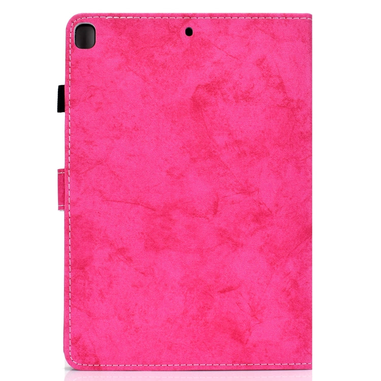 For iPad 10.2 2021 / 2020 / 2019 Solid Color Horizontal Flip Leather Case with Holder & Card Slots & Pen Slot & Sleep / Wake-up Function(Rose Red) - iPad 10.2 Cases by buy2fix | Online Shopping UK | buy2fix