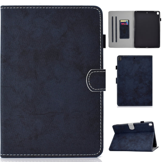 For iPad 10.2 2021 / 2020 / 2019 Solid Color Horizontal Flip Leather Case with Holder & Card Slots & Pen Slot & Sleep / Wake-up Function(Darrk Blue) - iPad 10.2 Cases by buy2fix | Online Shopping UK | buy2fix