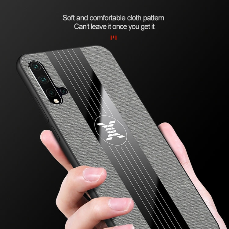 For Huawei nova 5 XINLI Stitching Cloth Textue Shockproof TPU Protective Case(Grey) - Huawei Cases by XINLI | Online Shopping UK | buy2fix