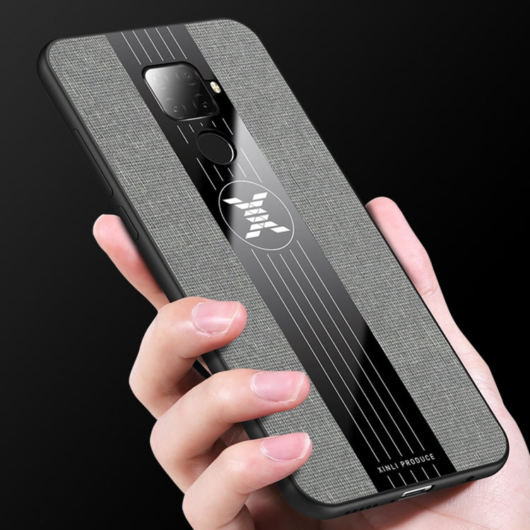 For Huawei nova 5i Pro XINLI Stitching Cloth Textue Shockproof TPU Protective Case(Brown) - Huawei Cases by XINLI | Online Shopping UK | buy2fix