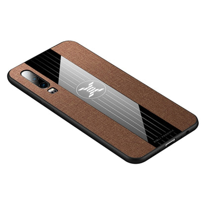 For Huawei P30 XINLI Stitching Cloth Textue Shockproof TPU Protective Case(Brown) - Huawei Cases by XINLI | Online Shopping UK | buy2fix