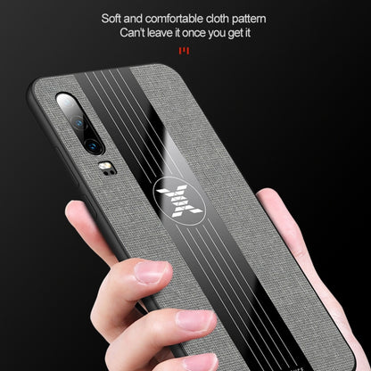 For Huawei P30 XINLI Stitching Cloth Textue Shockproof TPU Protective Case(Brown) - Huawei Cases by XINLI | Online Shopping UK | buy2fix