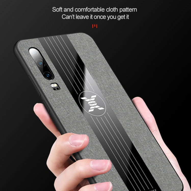 For Huawei P30 Pro XINLI Stitching Cloth Textue Shockproof TPU Protective Case(Grey) - Huawei Cases by XINLI | Online Shopping UK | buy2fix