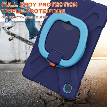 For Samsung Galaxy Tab S6 Lite P610 Silicone + PC Protective Case with Holder & Shoulder Strap(Navy Blue) - Tab S6 Lite P610 / P615 by buy2fix | Online Shopping UK | buy2fix