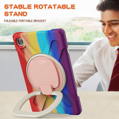 For Samsung Galaxy Tab S6 Lite P610 Silicone + PC Protective Case with Holder & Shoulder Strap(Colorful Red) - Tab S6 Lite P610 / P615 by buy2fix | Online Shopping UK | buy2fix