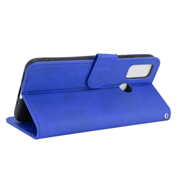 For Ulefone Note 10 Solid Color Skin Feel Magnetic Buckle Horizontal Flip Calf Texture PU Leather Case with Holder & Card Slots & Wallet(Blue) by buy2fix