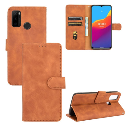 For Ulefone Note 10 Solid Color Skin Feel Magnetic Buckle Horizontal Flip Calf Texture PU Leather Case with Holder & Card Slots & Wallet(Brown) - Ulefone Cases by buy2fix | Online Shopping UK | buy2fix