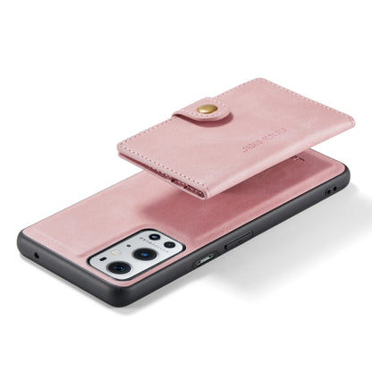 For OnePlus 9 Pro JEEHOOD Retro Magnetic Detachable Protective Case with Wallet & Card Slot & Holder(Pink) - OnePlus Cases by JEEHOOD | Online Shopping UK | buy2fix