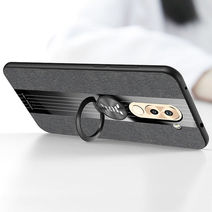 For Huawei Honor 6X XINLI Stitching Cloth Textue Shockproof TPU Protective Case with Ring Holder(Black) - Honor Cases by XINLI | Online Shopping UK | buy2fix
