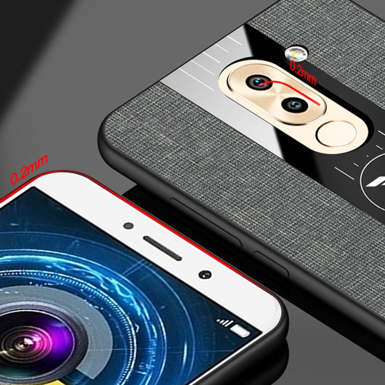 For Huawei Honor 6X XINLI Stitching Cloth Textue Shockproof TPU Protective Case with Ring Holder(Black) - Honor Cases by XINLI | Online Shopping UK | buy2fix