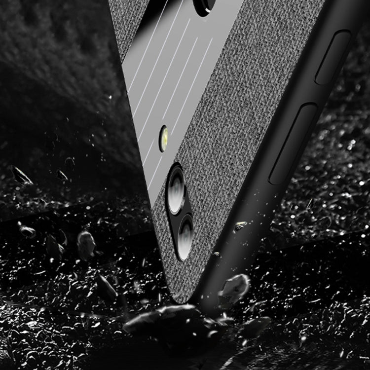 For Huawei Enjoy 8 Plus XINLI Stitching Cloth Textue Shockproof TPU Protective Case with Ring Holder(Black) - Huawei Cases by XINLI | Online Shopping UK | buy2fix