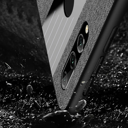 For Huawei Enjoy 9s XINLI Stitching Cloth Textue Shockproof TPU Protective Case with Ring Holder(Grey) - Huawei Cases by XINLI | Online Shopping UK | buy2fix