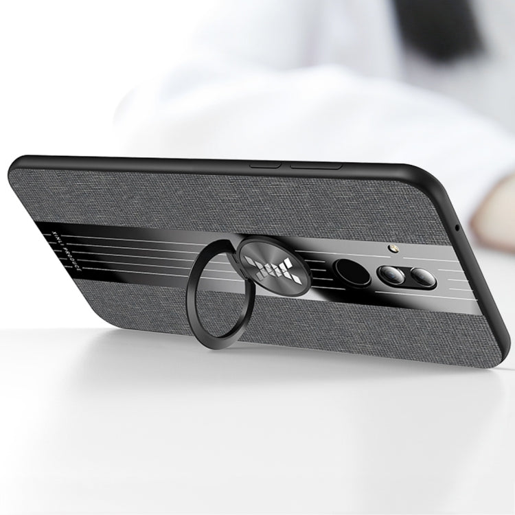 For Huawei Maimang 5 XINLI Stitching Cloth Textue Shockproof TPU Protective Case with Ring Holder(Grey) - Huawei Cases by XINLI | Online Shopping UK | buy2fix
