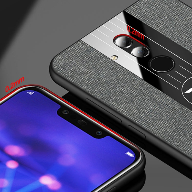 For Huawei Maimang 5 XINLI Stitching Cloth Textue Shockproof TPU Protective Case with Ring Holder(Grey) - Huawei Cases by XINLI | Online Shopping UK | buy2fix